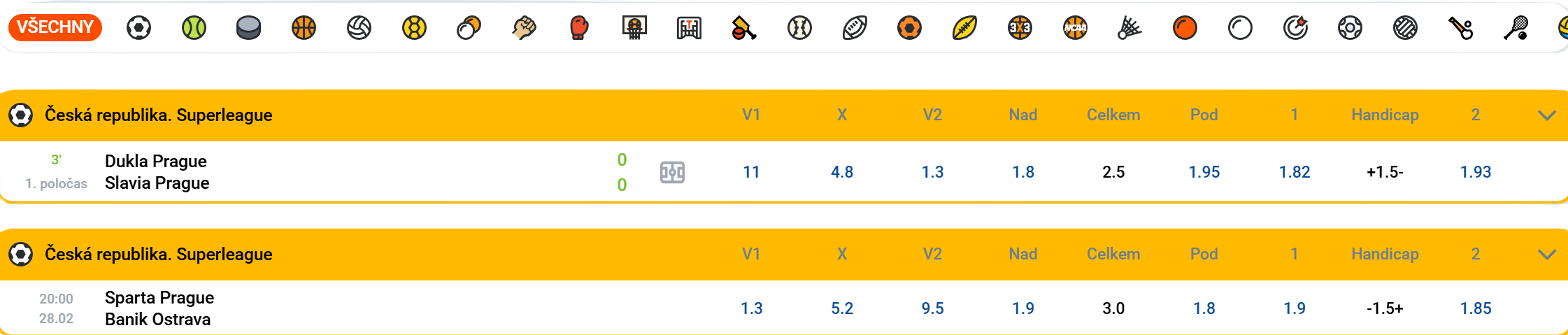 Mostbet CZ sportovní sázky – live sázky, kurzy v reálném čase a mobilní sázení